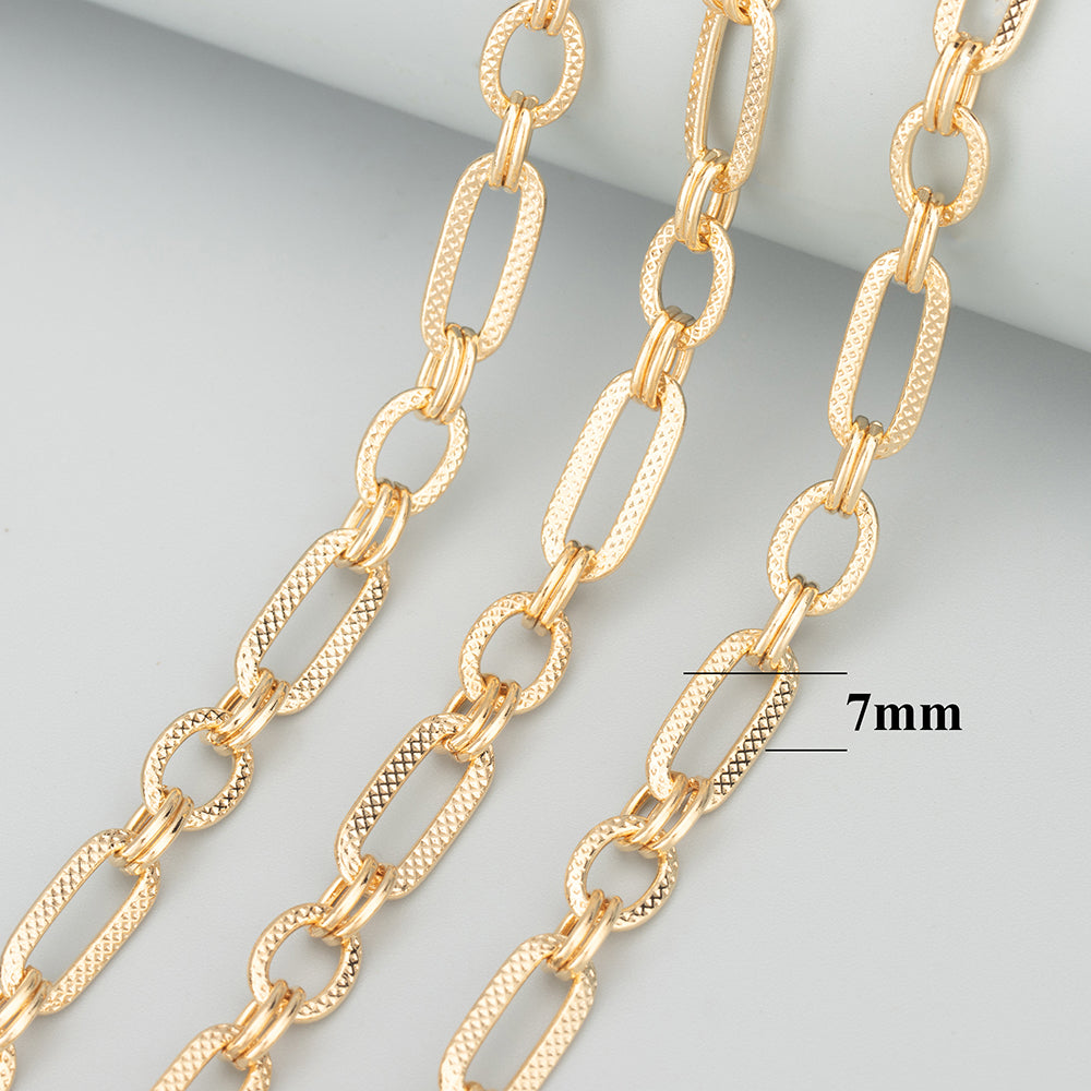 GUFEATHER C93,jewelry accessories,pass REACH,nickel free,18k gold plated,diy chain,jewelry making,diy bracelet necklace,1m/lot