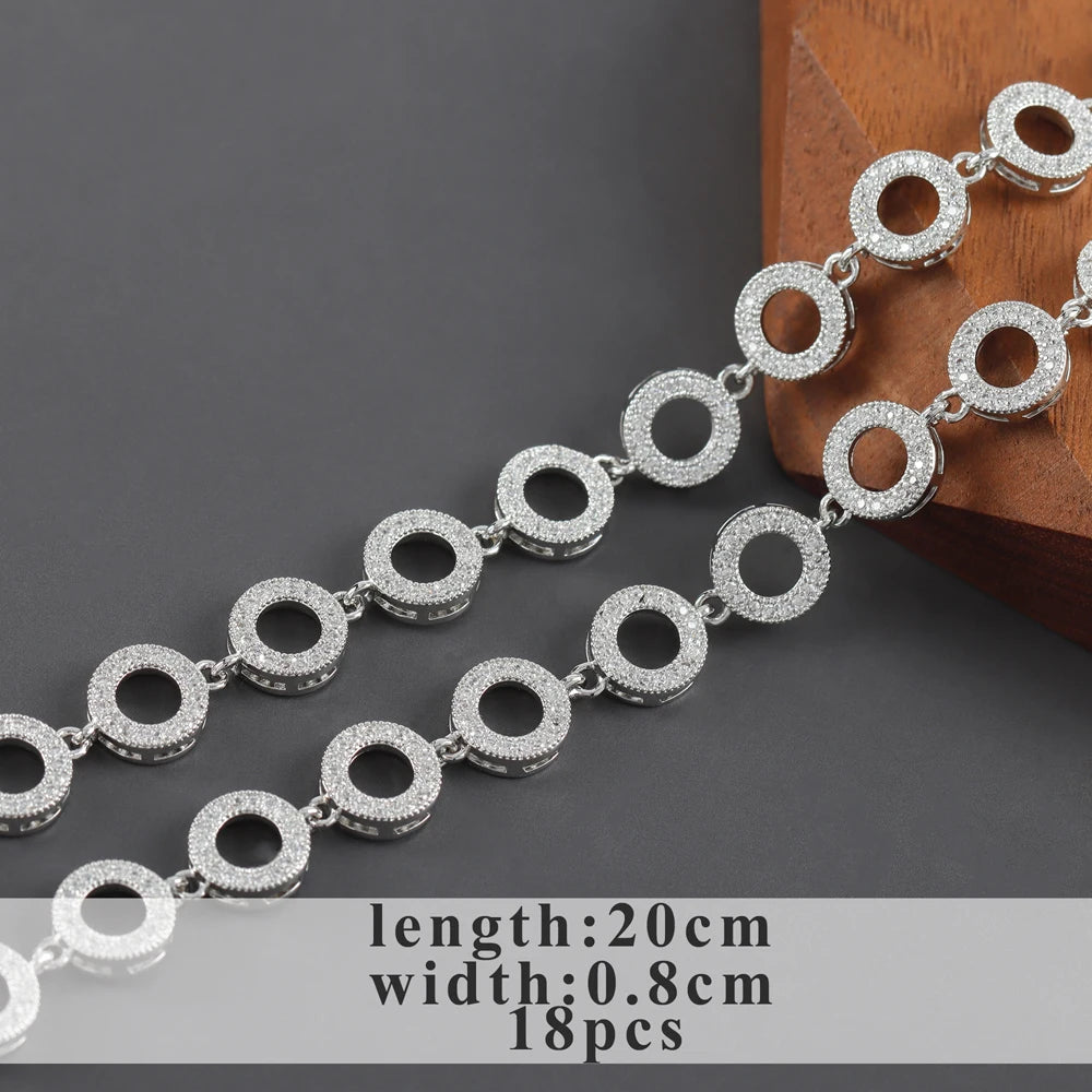 GUFEATHER M1056,jewelry accessories,diy chains,rhodium plated,zircons,copper,pass REACH,nickel free,jewelry making,20cm/lot