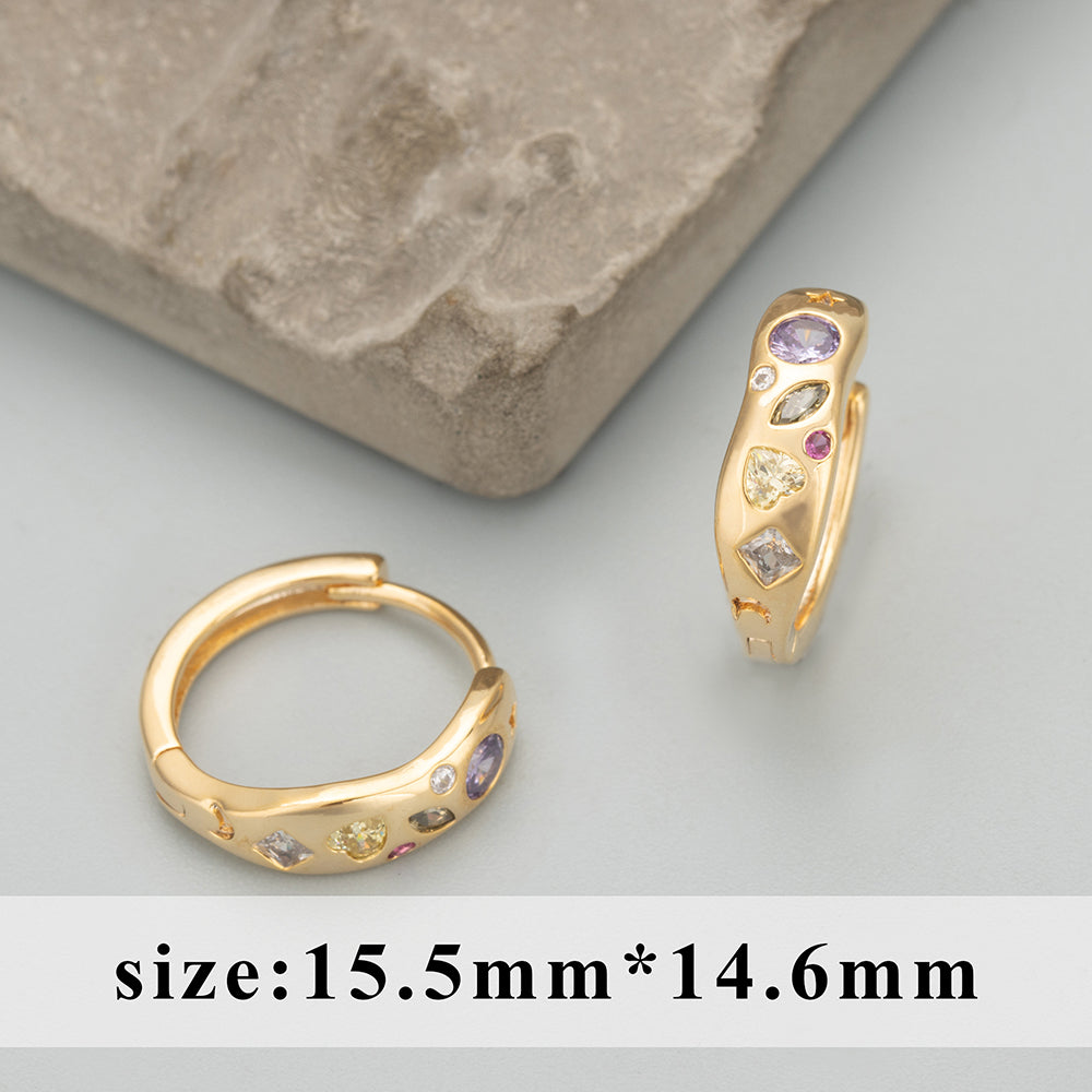GUFEATHER MC93,earrings for women,18k gold rhodium plated,copper,charms,hoop ear buckle,drop earrings,fashion jewelry,6pcs/lot