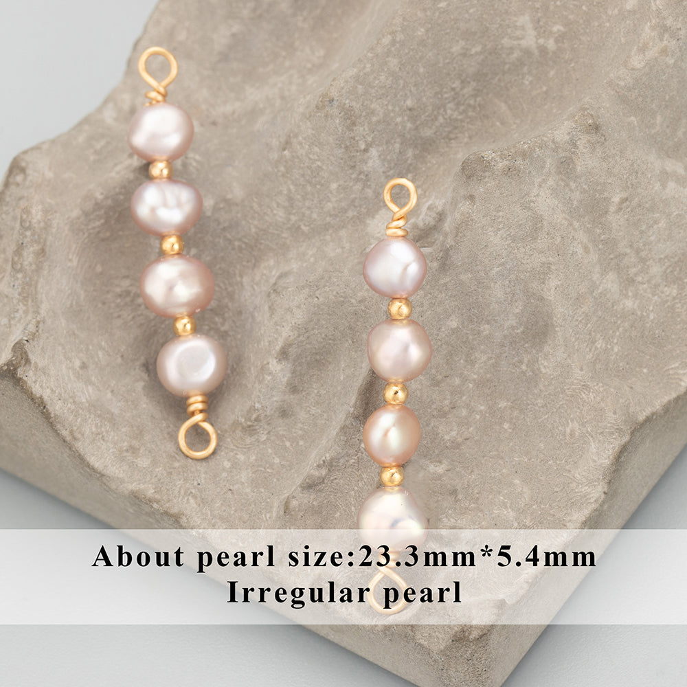 GUFEATHER MD23,jewelry accessories,hand made,high quality natural pearl,jewelry making,pearl connector,diy pendants,4pcs/lot