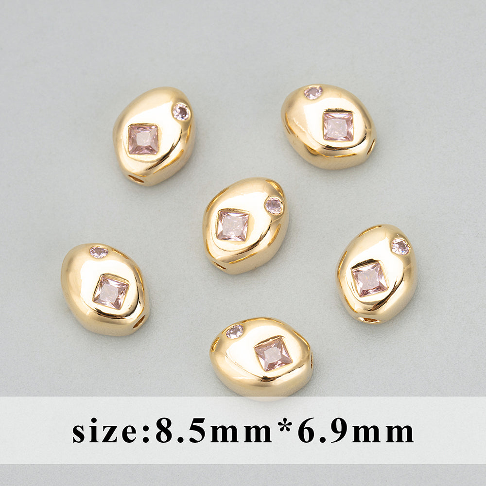 GUFEATHER ME07,jewelry accessories,18k gold rhodium plated,copper,nickel free,zircon,charms,jewelry making,diy pendant,10pcs/lot