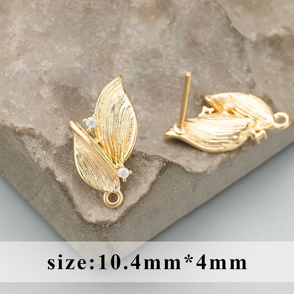 GUFEATHER ME47,jewelry accessories,18k gold rhodium plated,copper,nickel free,hand made,diy earrings,jewelry making,6pcs/lot