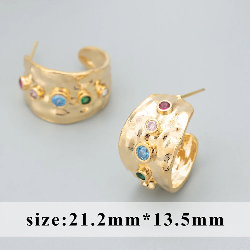 GUFEATHER ME35,earrings for women,18k gold rhodium plated,copper,zircons,hoop ear buckle,drop earrings,fashion jewelry,4pcs/lot