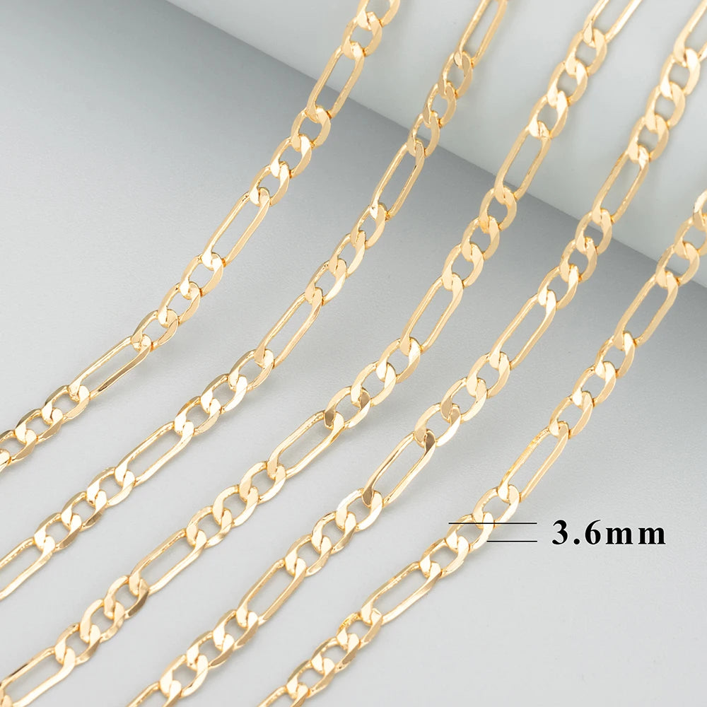GUFEATHER C143,jewelry accessories,pass REACH,nickel free,diy chain,18k gold plate,diy bracelet necklace,jewelry making,3m/lot