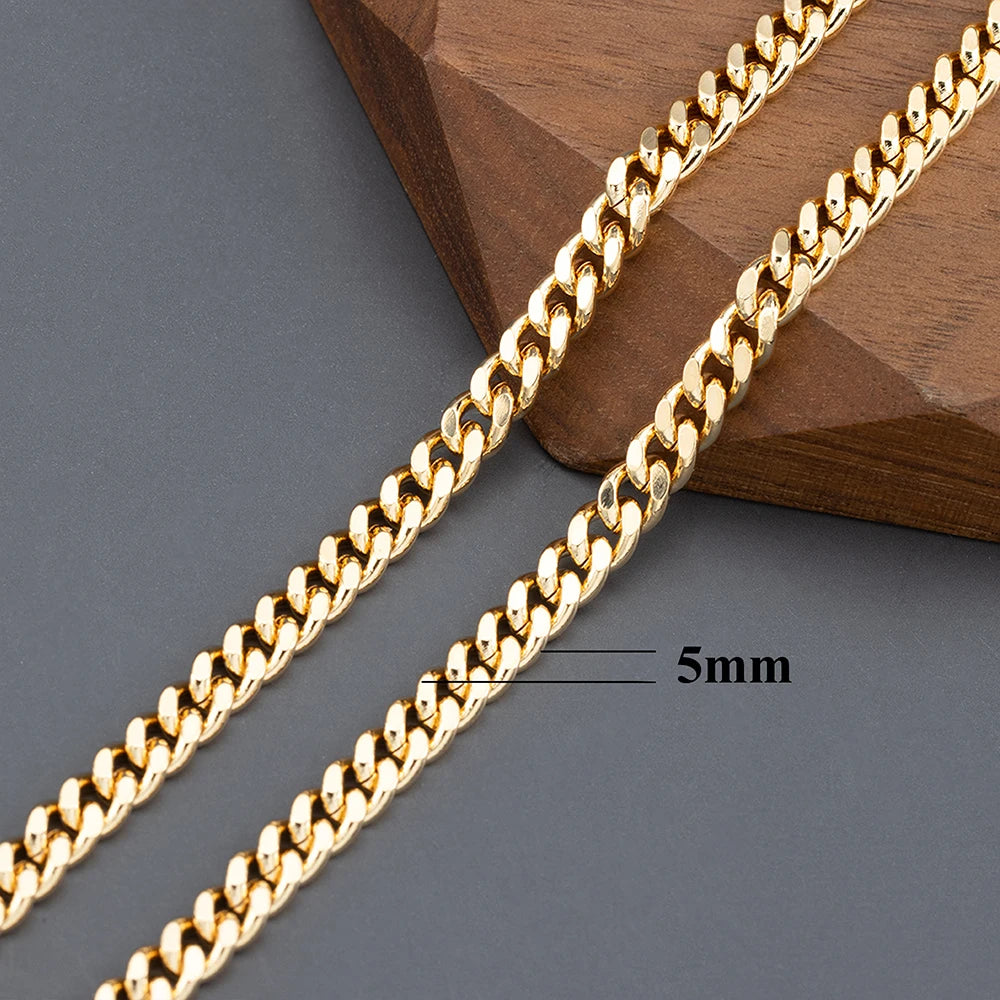 GUFEATHER C91,jewelry accessories,pass REACH,nickel free,18k gold plated,diy chain,jewelry making,diy bracelet necklace,1m/lot