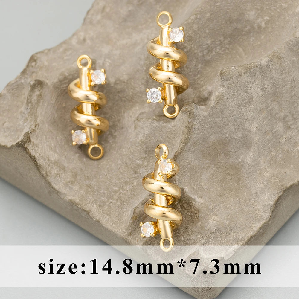 GUFEATHER ME40,jewelry accessories,18k gold rhodium plated,copper,zircons,hand made,charms,diy pendants,jewelry making,6pcs/lot