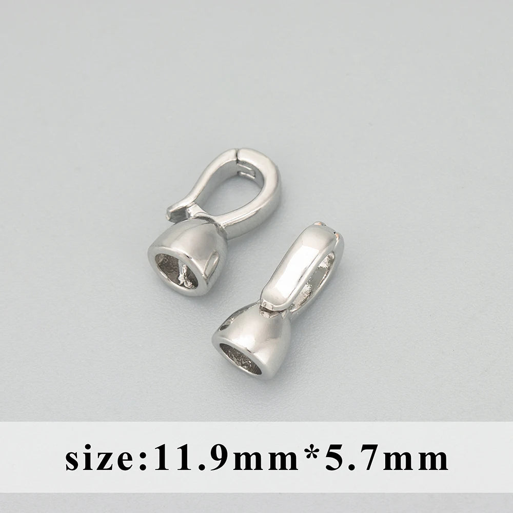 GUFEATHER MD31,jewelry accessories,18k gold rhodium plated,diy pendants,caps clasps hooks,connectors,jewelry making,6pcs/lot
