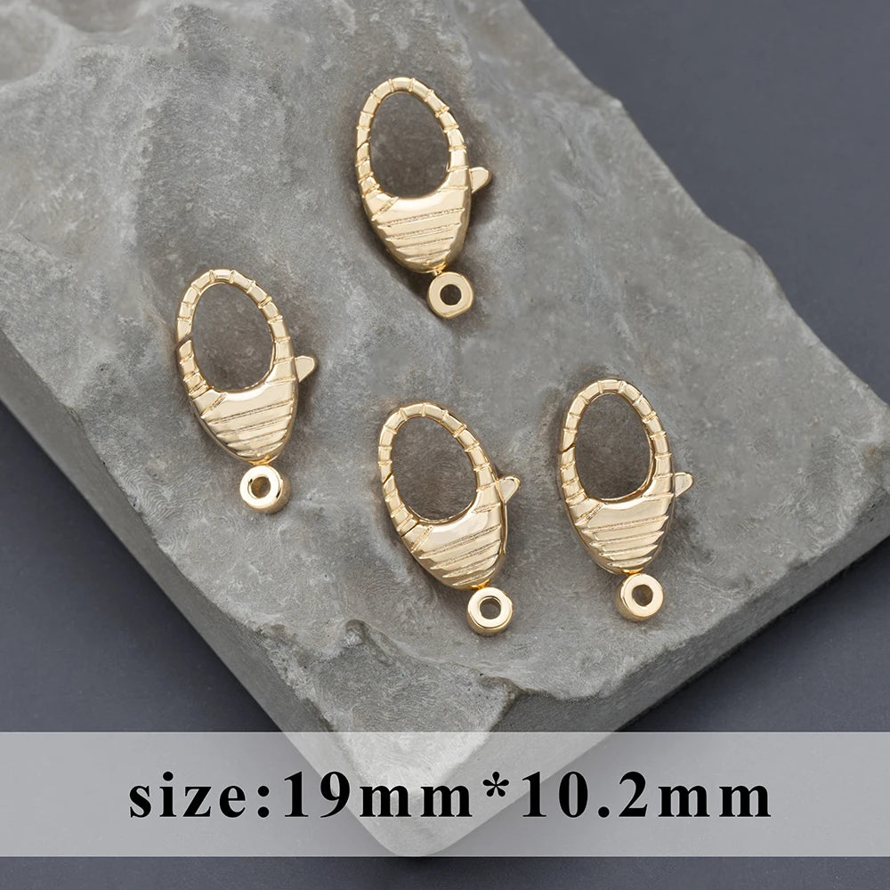 GUFEATHER MA83,jewelry accessories,nickel free,18k gold plated,copper,hooks,jewelry making,clasp of bracelet necklace,10pcs/lot