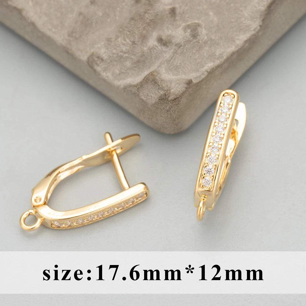 GUFEATHER MC85,jewelry accessories,18k gold rhodium plated,nickel free,copper,zircon,charms,clasp hooks,jewelry making,10pcs/lot