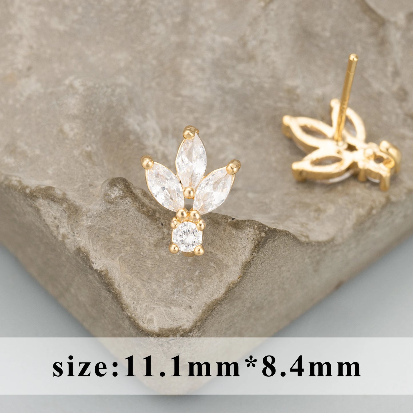 GUFEATHER MD94,jewelry accessories,18k gold rhodium plated,copper,zircons,hand made,charms,jewelry making,diy earrings,6pcs/lot