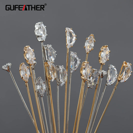 GUFEATHER M1006,jewelry accessories,connector,pass REACH,nickel free,18k gold rhodium plated,copper,diy jewelry making,10pcs/lot
