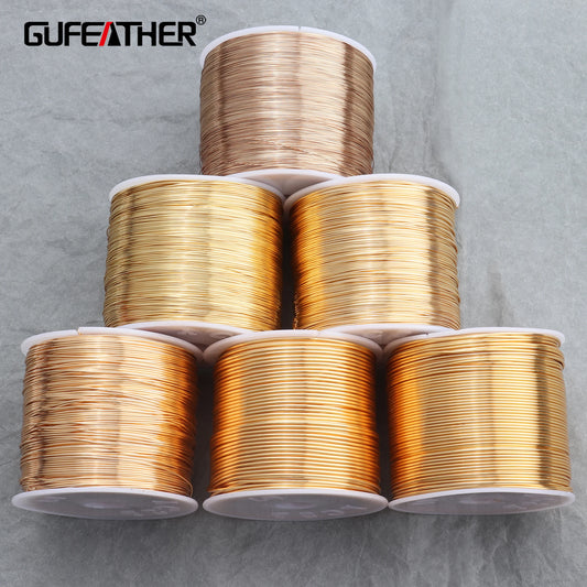 GUFEATHER M754,diy jewelry accessories,pass REACH,nickel free,18k gold plated,hand made,copper wire,jewelry making,one roll/lot