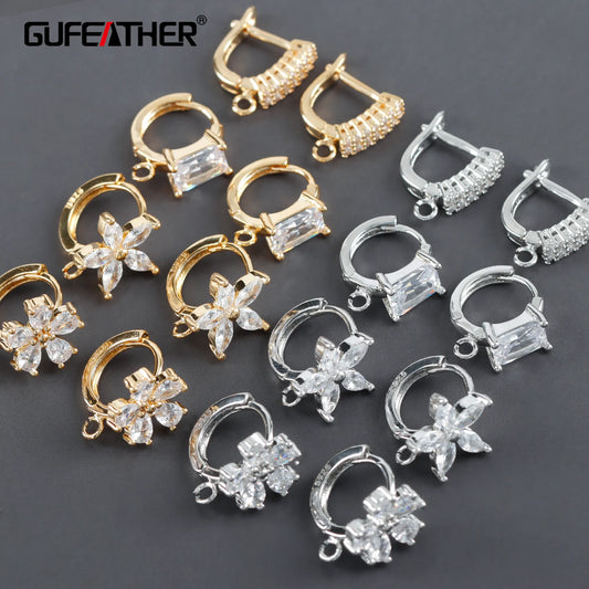 GUFEATHER M1046,jewelry accessories,clasp,18k gold rhodium plated,copper,pass REACH,nickel free,hooks,jewelry making,10pcs/lot