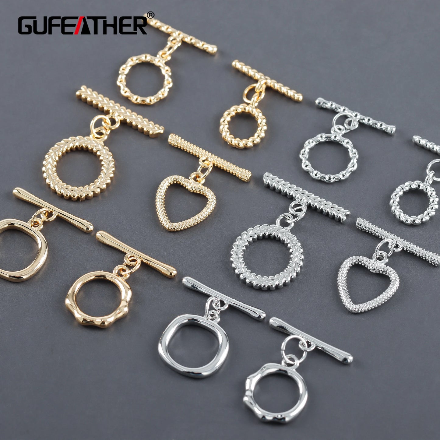 GUFEATHER M1126,jewelry accessories,chain connector,ot clasp,pass REACH,nickel free,18k gold plated,copper,diy jewelry,10pcs/lot