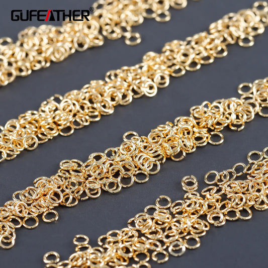 GUFEATHER M484,jewelry accessories,pass REACH,nickel free,18k gold plated,copper,jump ring,not fade,jewelry making,20g/pack