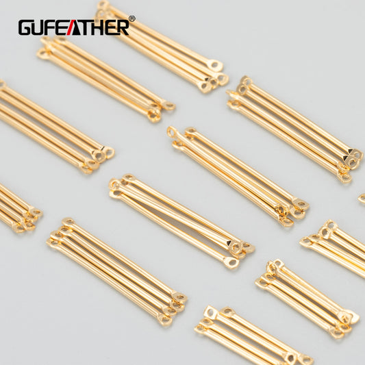 GUFEATHER M811,jewelry accessories,pass REACH,nickel free,18k gold plated,,diy accessories,charm,needle,jewelry making,50pcs/lot