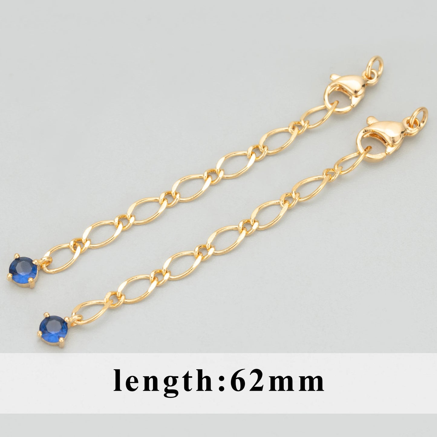 GUFEATHER MC68,jewelry accessories,18k gold rhodium plated,copper,zircon,nickel free,jewelry making,extended chain,10pcs/lot