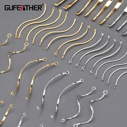 GUFEATHER MA82,jewelry accessories,nickel free,18k gold rhodium plated,copper,jewelry making,diy earring accessories,10pcs/lot