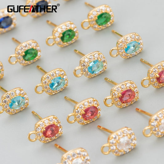 GUFEATHER MC66,jewelry accessories,18k gold plated,rhodium plated,copper,hand made,charms,diy earrings,jewelry making,10pcs/lot
