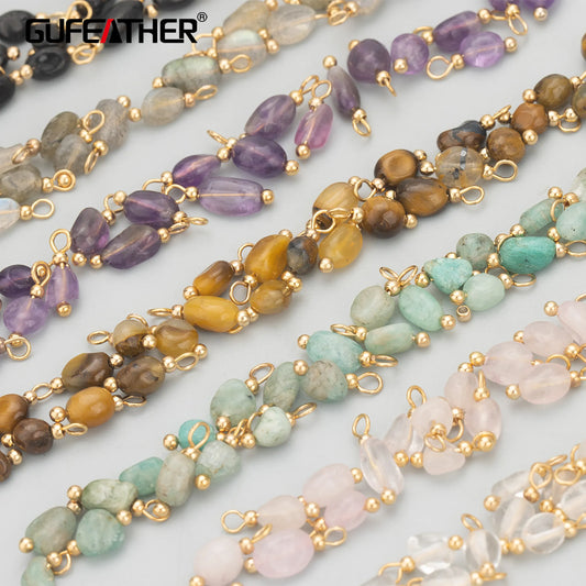 GUFEATHER C324S,jewelry accessories,natural stone,18k gold plated,copper,hand made,charms,diy pendants,jewelry making,20pcs/lot