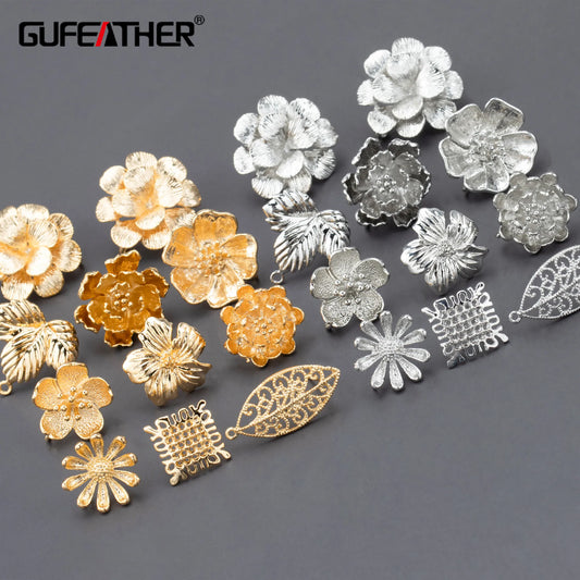 GUFEATHER M600,jewelry accessories,18k gold rhodium plated,copper,pass REACH,nickel free,stud earring,jewelry making,10pcs/lot