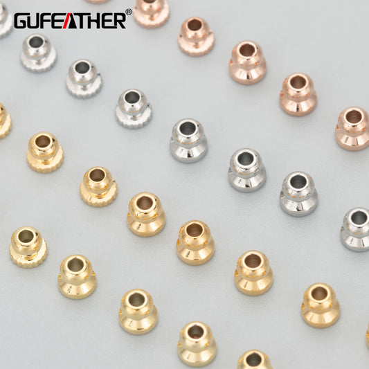 GUFEATHER MB30,jewelry accessories,18k gold 14k gold rose gold rhodium plated,copper,end cap,connector,jewelry making,100pcs/lot