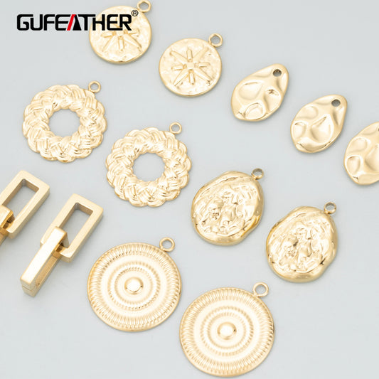 GUFEATHER MC36,jewelry accessories,316L stainless steel,nickel free,hand made,charms,jewelry making,diy pendants,4pcs/lot