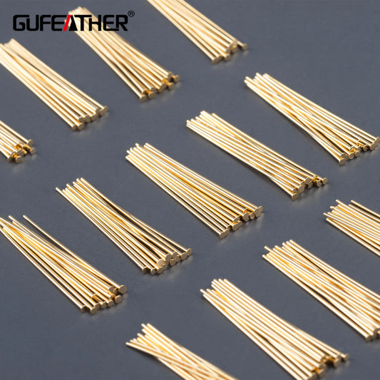 GUFEATHER M793,jewelry accessories,pass REACH,nickel free,18k gold plated,copper,jewelry making,needle,diy accessories,20g/lot