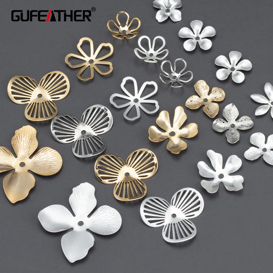 GUFEATHER MA80,jewelry accessories,nickel free,18k gold rhodium plated,copper,jewelry making,diy flower accessories,20pcs/lot