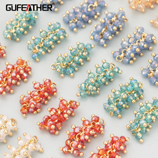 GUFEATHER MD92,jewelry accessories,18k gold plated,copper,natural beads,hand made,charms,diy pendants,jewelry making,10pcs/lot