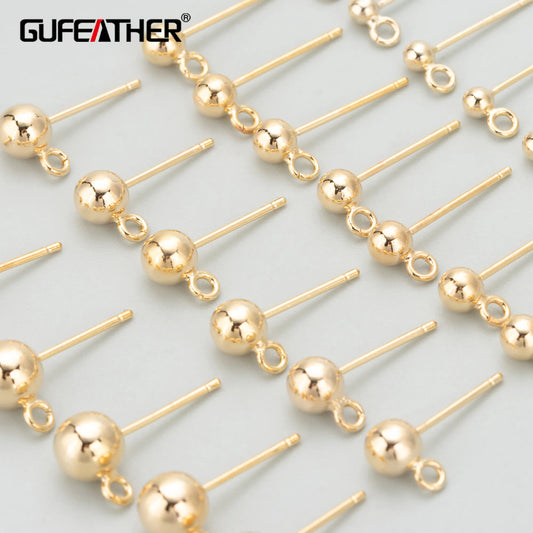 GUFEATHER MC52,jewelry accessories,18k gold rhodium plated,copper,hand made,jewelry making findings,diy earrings,20pcs/lot