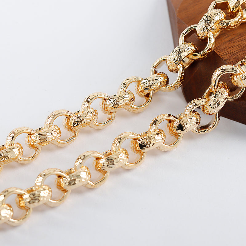 GUFEATHER C118, accesorios de joyería, pass REACH, sin níquel, cadena diy, chapado en rodio de oro de 18 k, cobre, collar de pulsera diy, 1 m/lote 