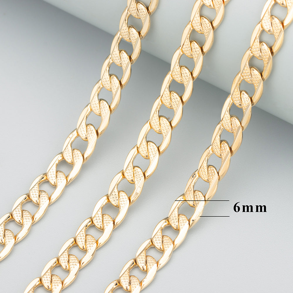 GUFEATHER C151,jewelry accessories,pass REACH,nickel free,diy chain,18k gold plated,copper,diy necklace,jewelry making,1m/lot