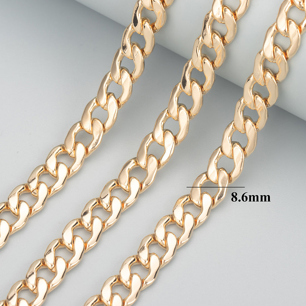 GUFEATHER C159,diy chain,pass REACH,nickel free,18k gold rhodium plated,copper,jewelry making,diy bracelet necklace,1m/lot