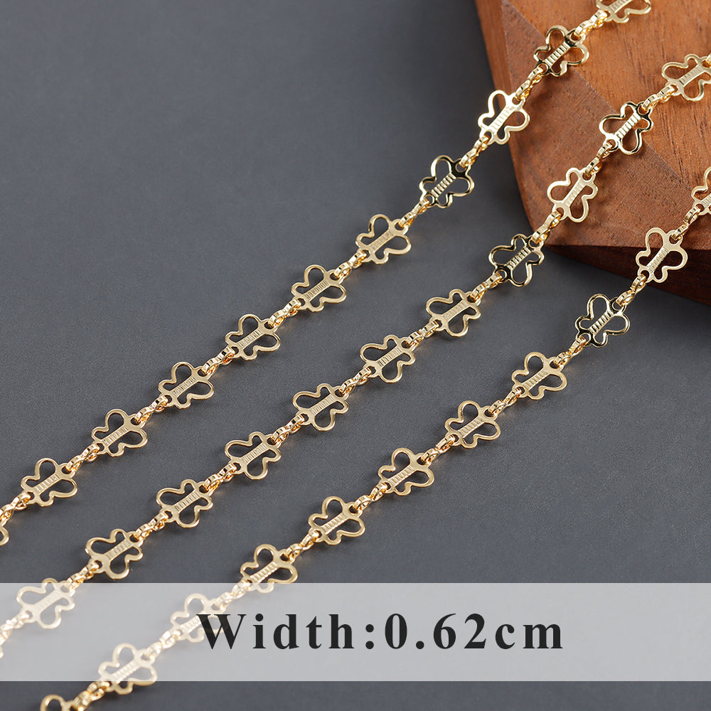 GUFEATHER C164,diy chain,pass REACH,nickel free,18k gold plated,copper,charm,jewelry making finding,diy bracelet necklace,1m/lot