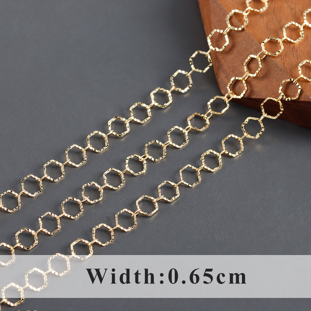GUFEATHER C164,diy chain,pass REACH,nickel free,18k gold plated,copper,charm,jewelry making finding,diy bracelet necklace,1m/lot