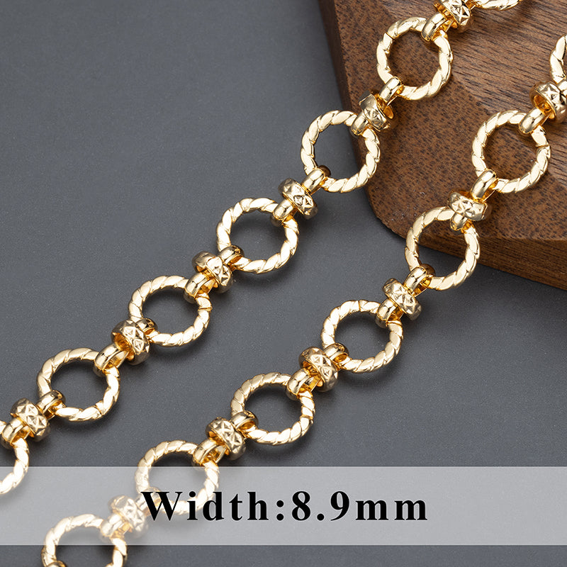 GUFEATHER C210,diy chain,pass REACH,nickel free,18k gold rhodium plated,copper,charm,jewelry making,diy bracelet necklace,1m/lot
