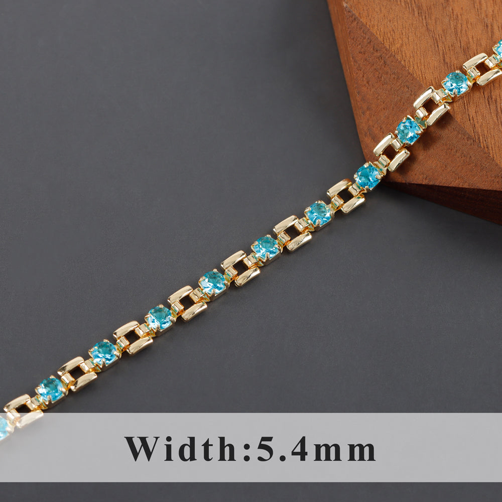 GUFEATHER C226,diy chain,18k gold plated,copper,zircons,pass REACH,nickel free,diy bracelet necklace,jewelry making,50cm/lot