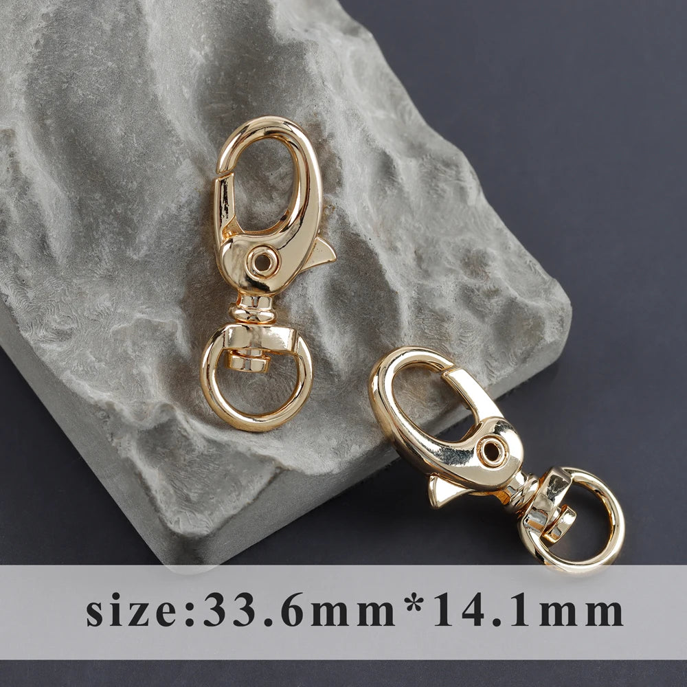 GUFEATHER M1064,jewelry accessories,keychain,clasp hooks,18k gold plated,material alloy,hand made,jewelry making,10pcs/lot
