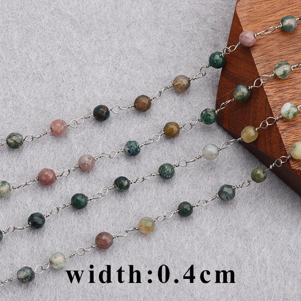 GUFEATHER C147, accesorios de joyería, cadena diy, acero inoxidable, piedra natural, hecho a mano, collar de pulsera diy, fabricación de joyas, 1 m/lote 