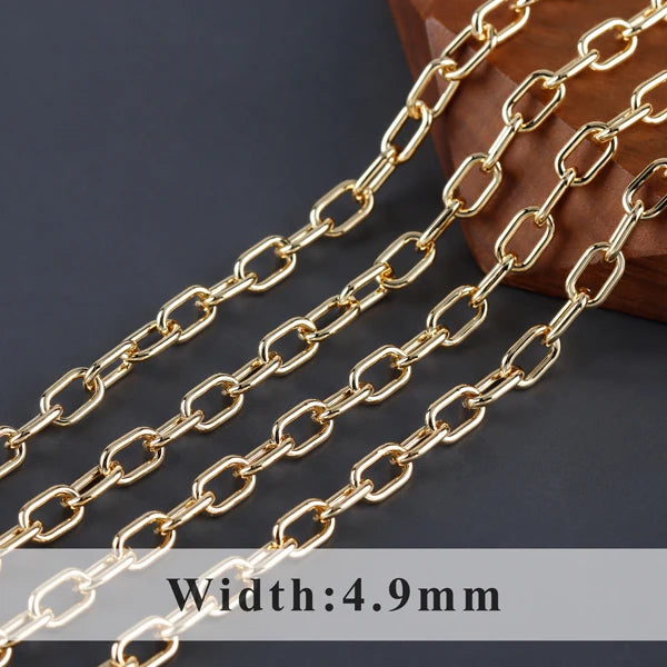 GUFEATHER C201,diy chain,pass REACH,nickel free,18k gold rhodium plated,copper,charm,diy bracelet necklace,jewelry making,1m/lot