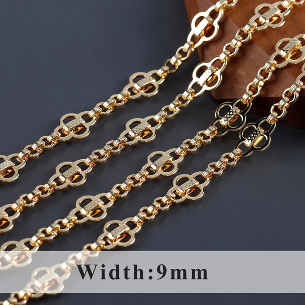 GUFEATHER C210,diy chain,pass REACH,nickel free,18k gold rhodium plated,copper,charm,jewelry making,diy bracelet necklace,1m/lot