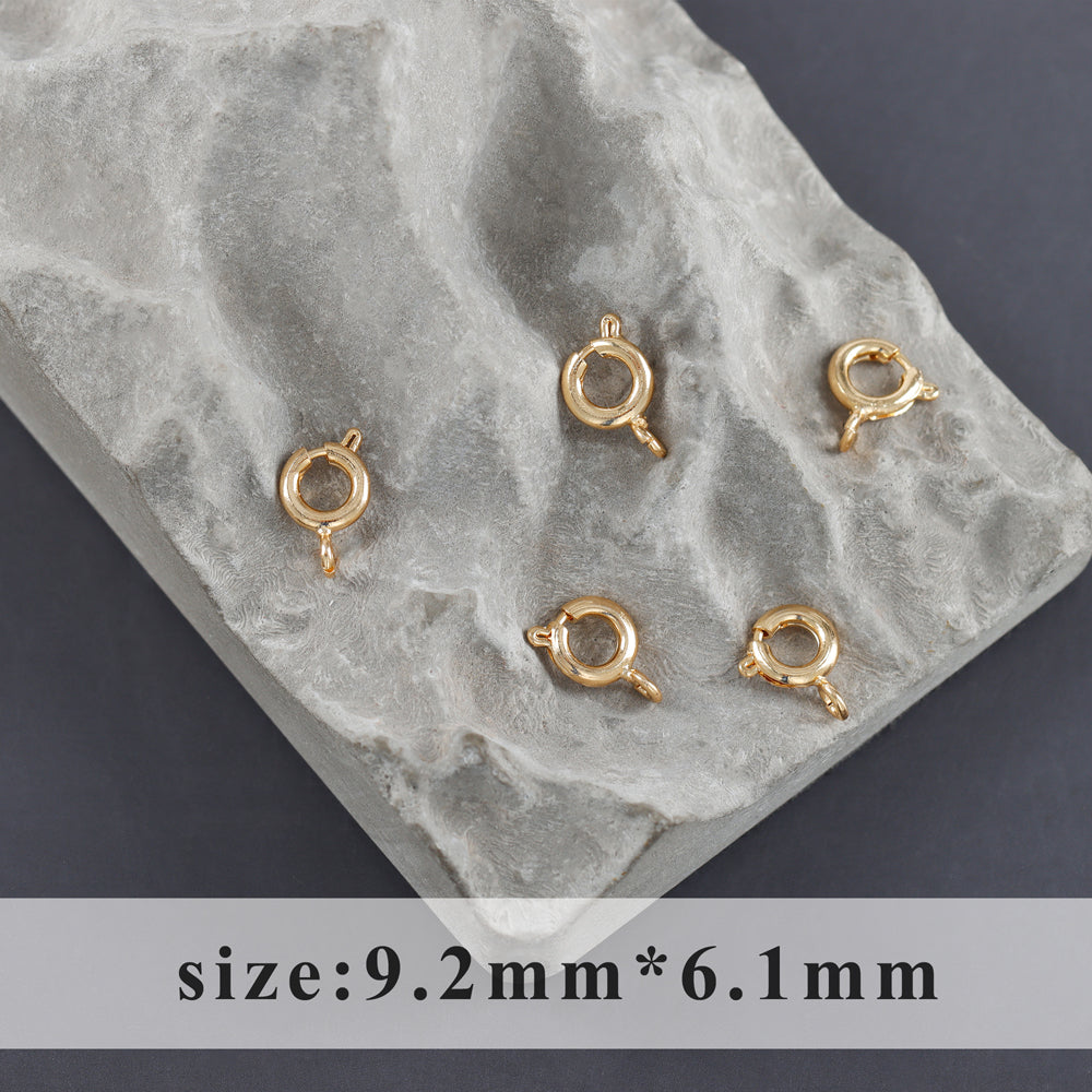 GUFEATHER MA01, accesorios de joyería, ganchos de cierre, alcance de paso, sin níquel, chapado en rodio de oro de 18 k, cobre, fabricación de joyas, 10 unids/lote 