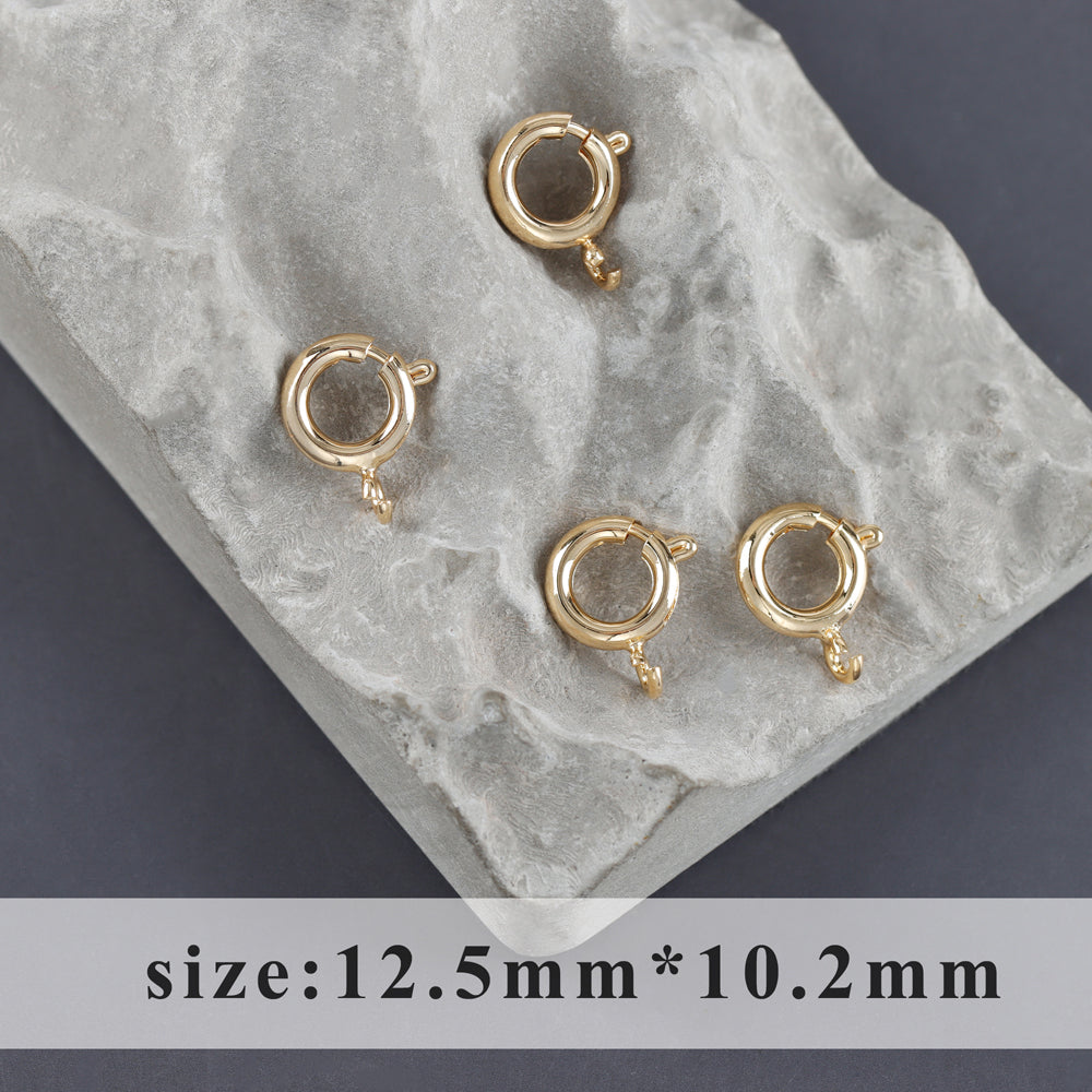 GUFEATHER MA01, accesorios de joyería, ganchos de cierre, alcance de paso, sin níquel, chapado en rodio de oro de 18 k, cobre, fabricación de joyas, 10 unids/lote 
