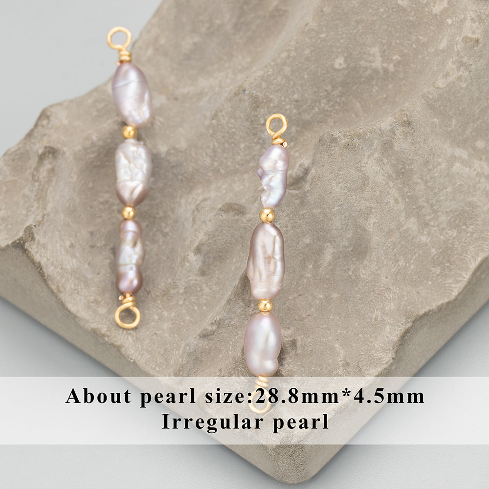 GUFEATHER MD23, ​​accessoires de bijoux, fabriqués à la main, perle naturelle de haute qualité, fabrication de bijoux, connecteur de perle, pendentifs diy, 4 pièces/lot 