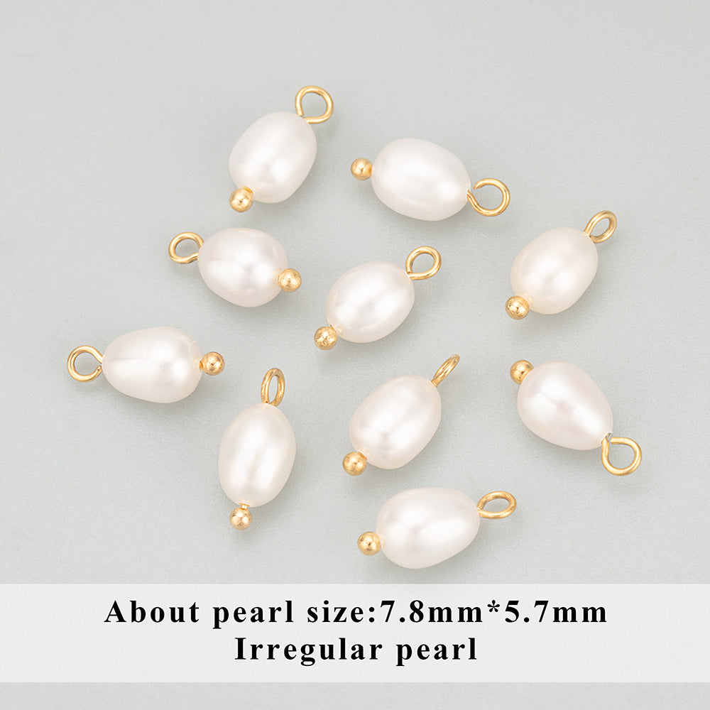 GUFEATHER MD93,natural pearl,jewelry accessories,18k gold plated,copper,hand made,charms,diy pendants,jewelry making,10pcs/lot