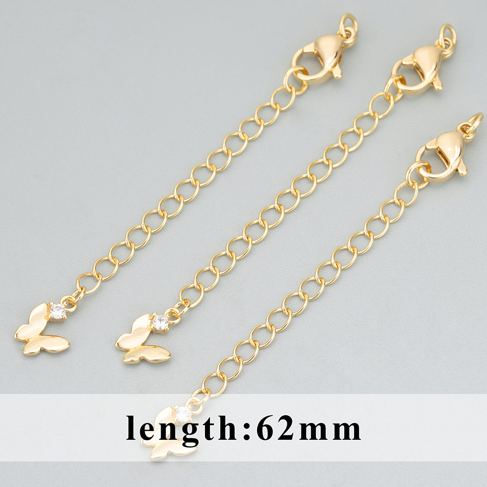 GUFEATHER ME38,jewelry accessories,18k gold rhodium plated,copper,hand made,charms,jewelry making,extended chain,6pcs/lot