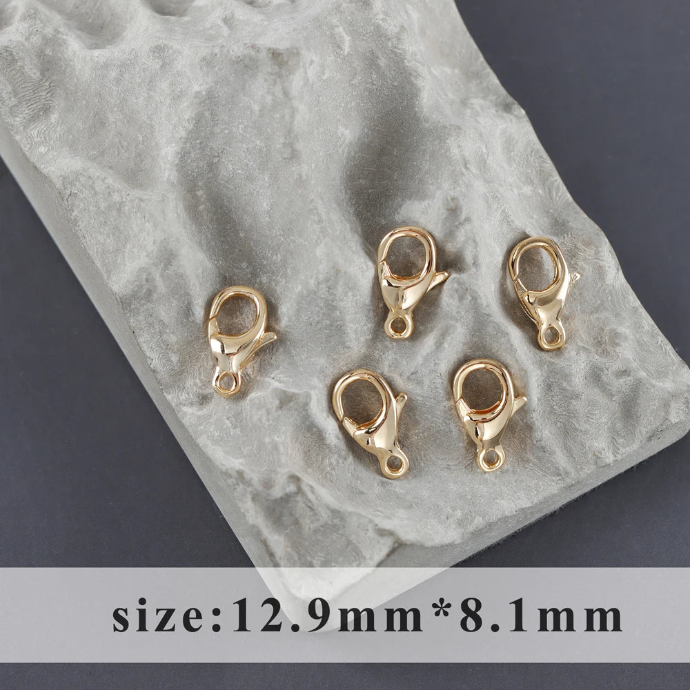 GUFEATHER M1108,jewelry accessories,lobster clasp,pass REACH,nickel free,18k gold rhodium plated,copper,diy hooks,10pcs/lot