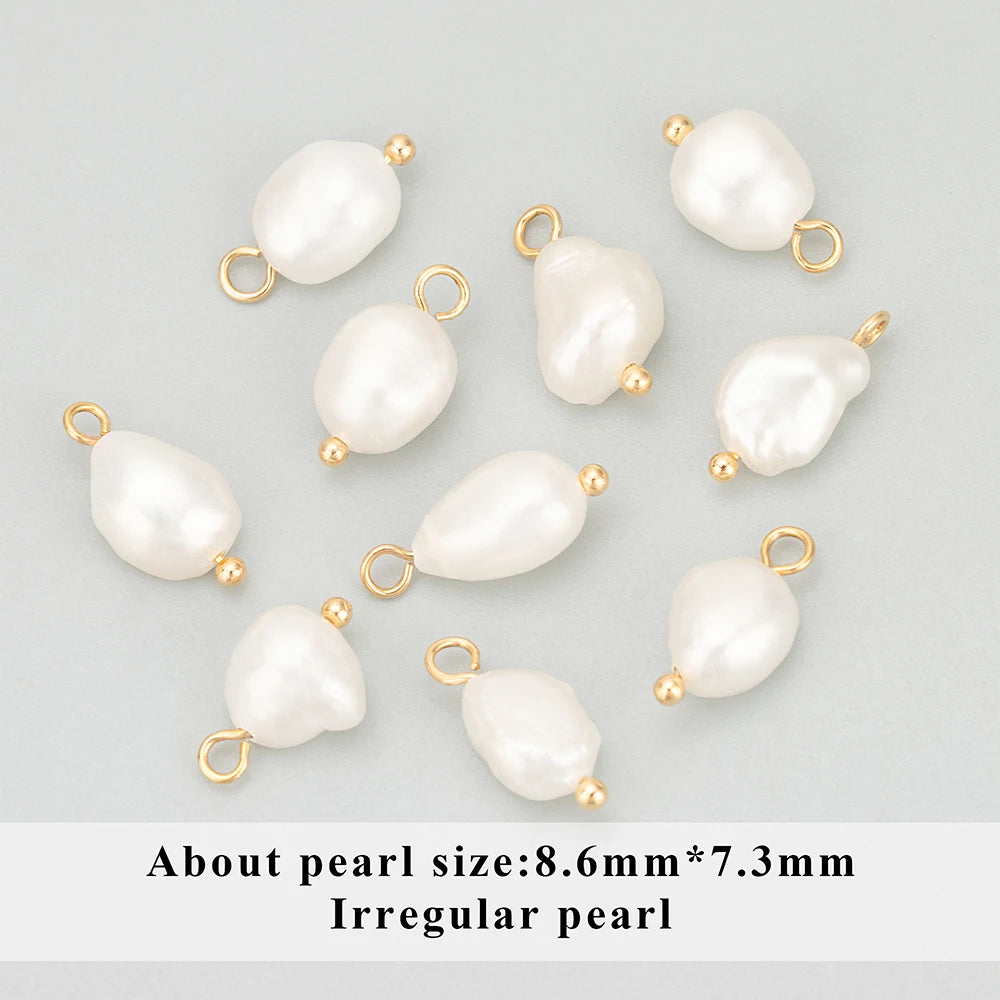 GUFEATHER MD93,natural pearl,jewelry accessories,18k gold plated,copper,hand made,charms,diy pendants,jewelry making,10pcs/lot
