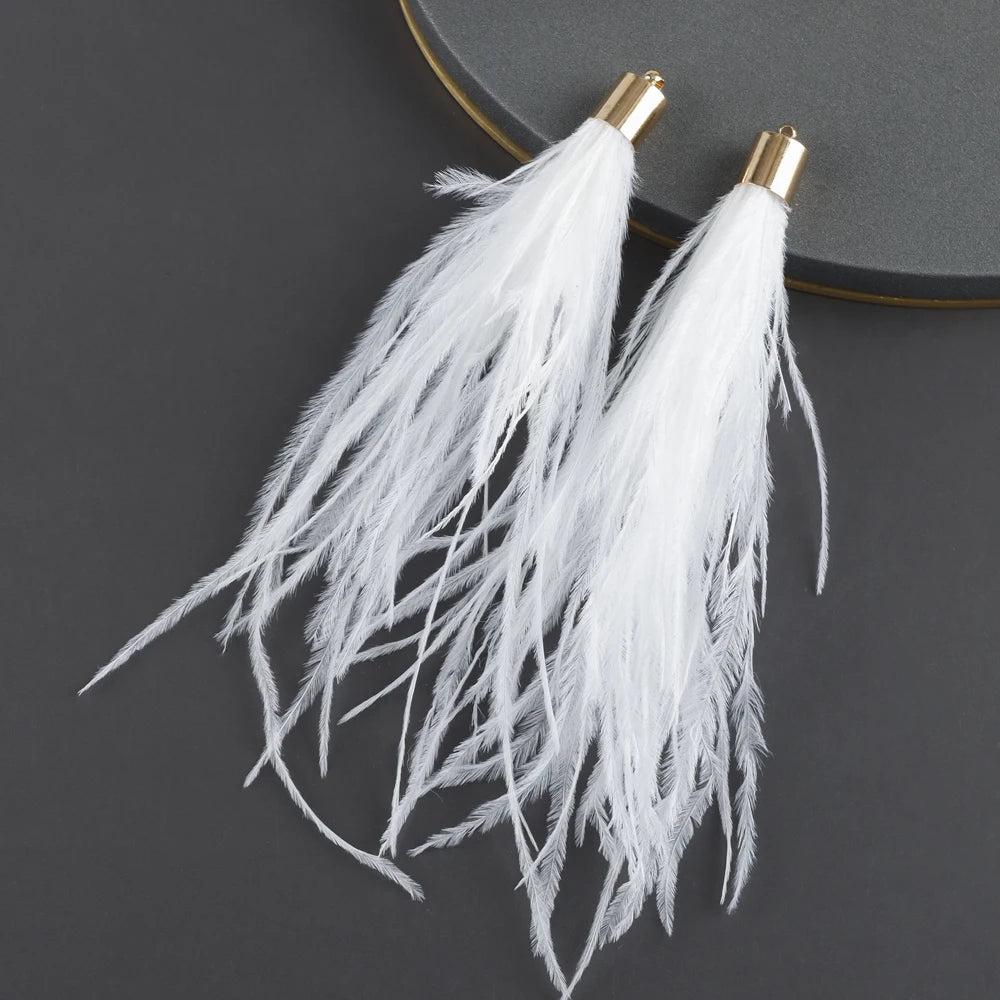 GUFEATHER MA32,jewelry accessories,natural feather,hand made,charms,diy earring pendants,jewelry making,feather tassel,2pcs/lot